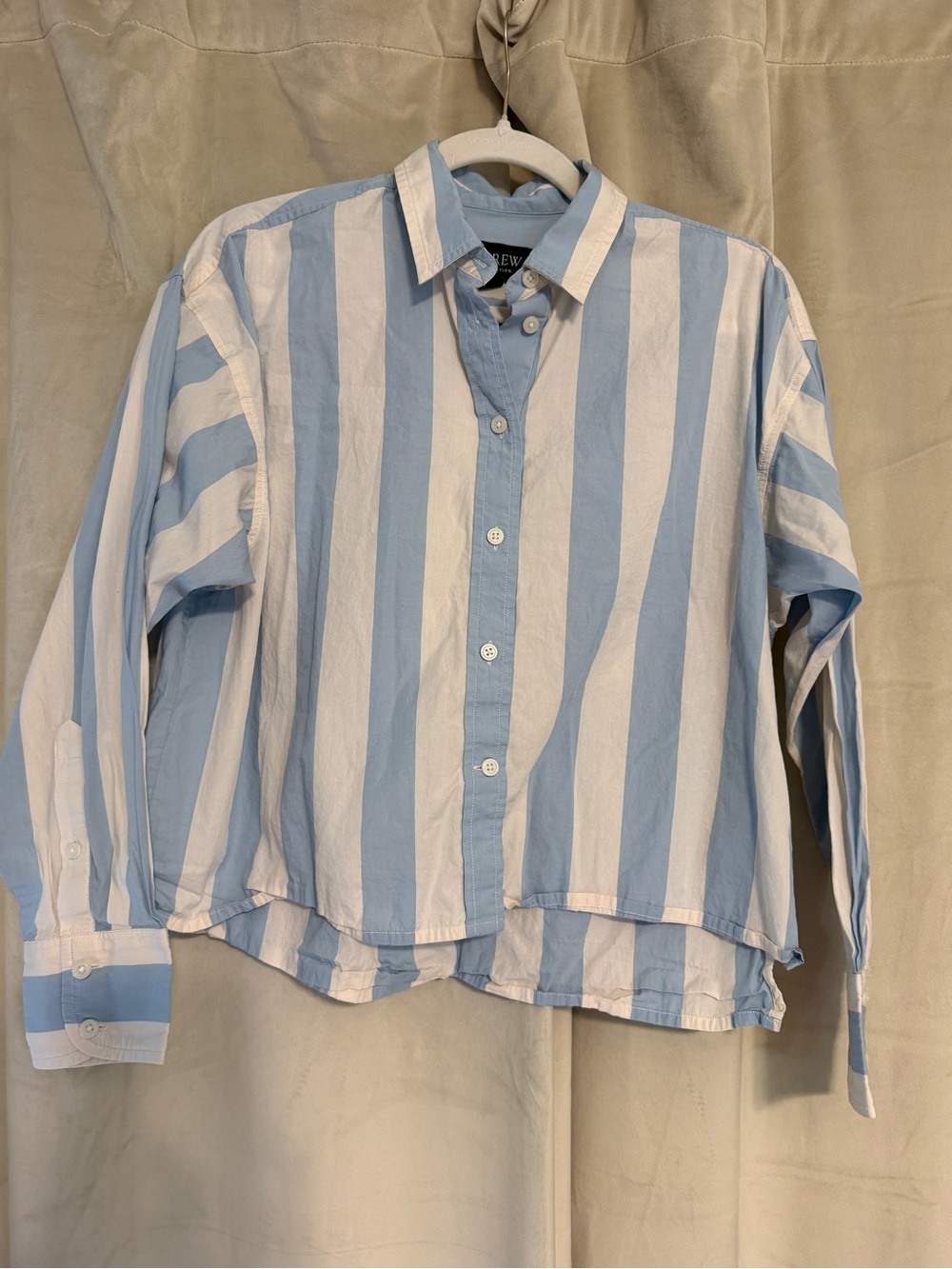 J. Crew light Blue and White Stripe Button-Down Shirt